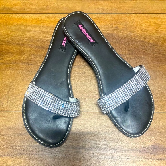 Dollhouse Shoes - Women’s Dollhouse Rhinestone Sandals Black